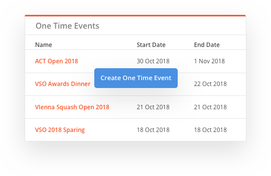 sportyhq One-time events
